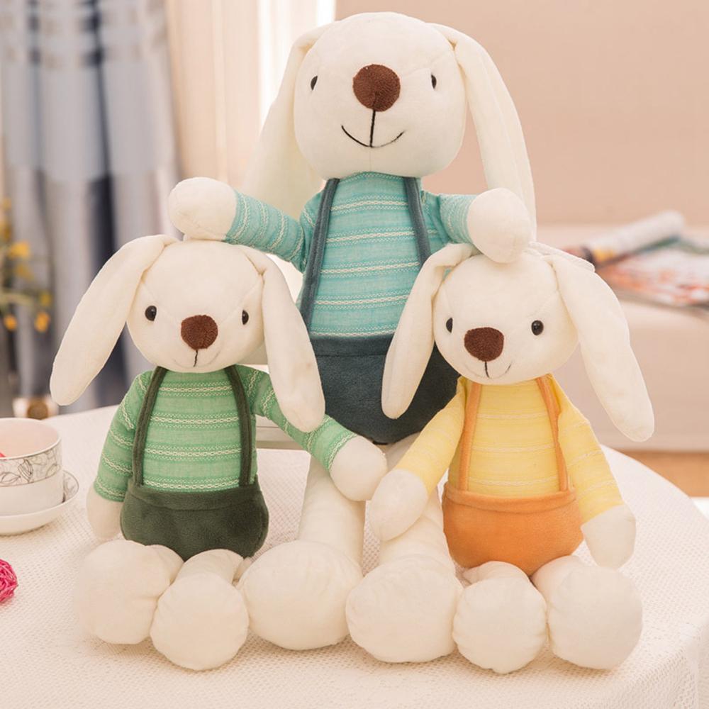 40cm Candy Color Long-eared Rabbit Plush Toy Dressed Small White Rabbit Can Be Hung On The Wall To Sleep To Soothe Birthday Gift