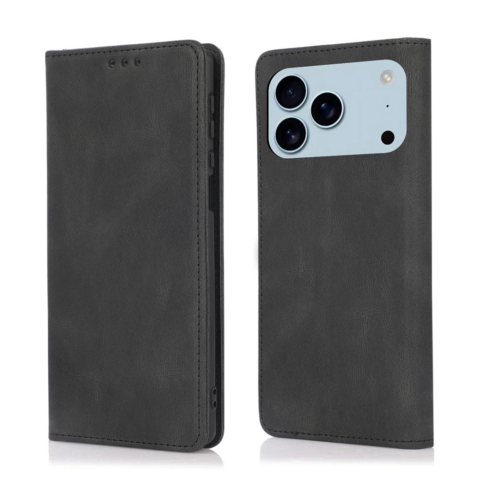 Flip Leather Case For iphone 18 Promax Air 17 Pro Max 16 Pro 15 Plus 14 13 12 Stand Phone Case Cash Card Slots Phone Cover