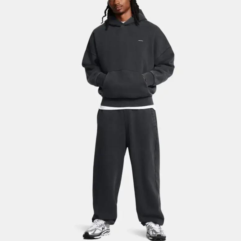 Under Armour Icon свободный крой тренировочные модные универсальные спортивные брюки с манжетами мужские низы черные 1386554-001