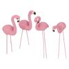 4 Pcs Pink Flamingo Garden Statue Fine Details Stylish Vivid Small Flamingo Statue for Yard Lawn Patio Decorations Gifts