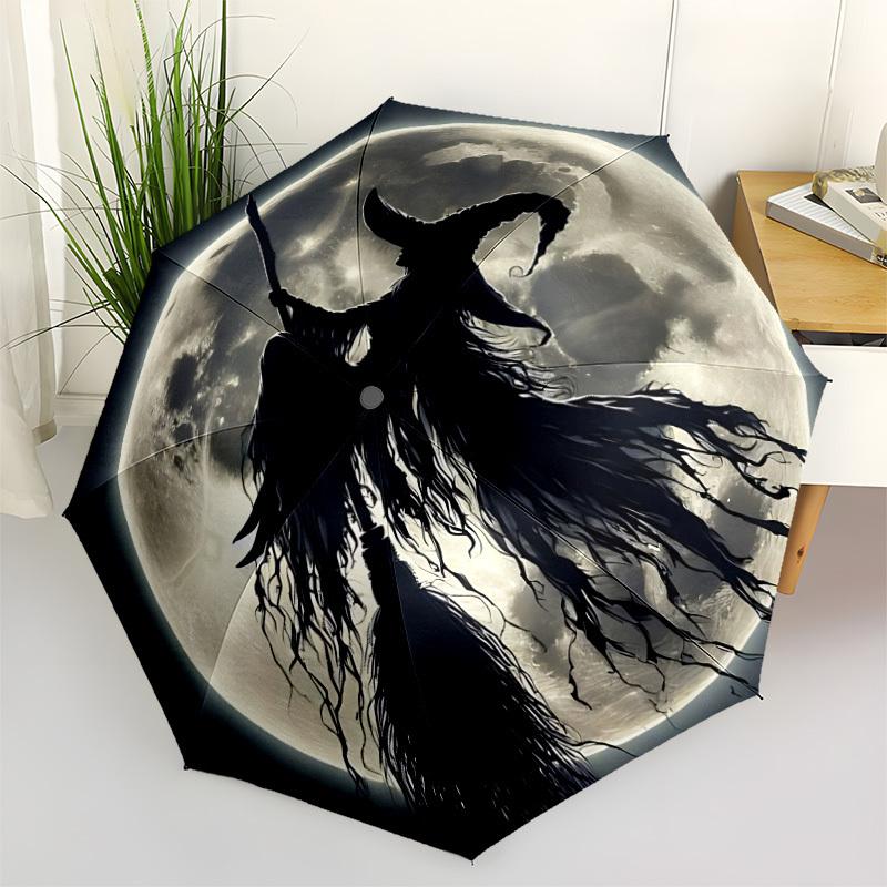 1pc Moon Witch Automatic Umbrella High Quality Canopy, Portable Folding Umbrella with, Ideal Gift for - Travel 199