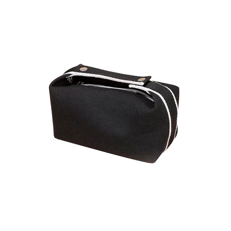 Large Capacity Makeup Bag Fashion Portable Travel Storage Cosmetic Cases Zipper Solid Color High-Value Handheld