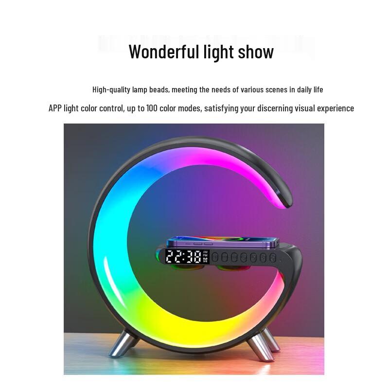 Беспроводной Bluetooth-динамик Bach Johann G7 с RGB-подсветкой и беспроводной зарядкой, штекер CN (адаптер в комплекте)