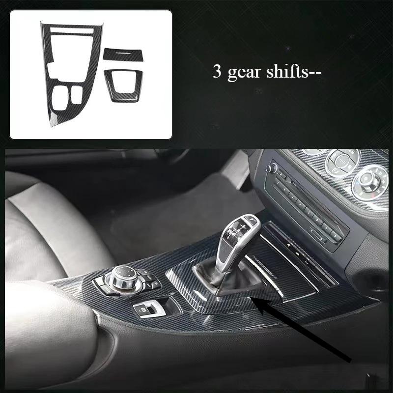 Автомобильный салон Gear Центральная консоль Крышка Отделка Наклейки ABS Для BMW Z4 E85 2009-2015 Аксессуары Украшение в стиле углеродного волокна