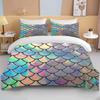 Fantasy Fish Scale Art Print Bedding Set Duvet Cover 1 Duvet Cover 2 Pillowcases Adult And Children Bedding Set Luxury Gril Gift