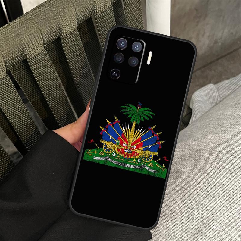Haiti Haitian Flag Case For Oppo A18 A38 A58 A78 A98 A74 A94 A54 A40 A60 A80 A16 A76 A96 A15 A57S A17 A77 Cover