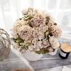 1PC Artificial Flowers Wedding Home Bedroom Decoration Bridal Bouquet Garden Fake Silk Roses Hydrangeas Vase for Board Outdoors