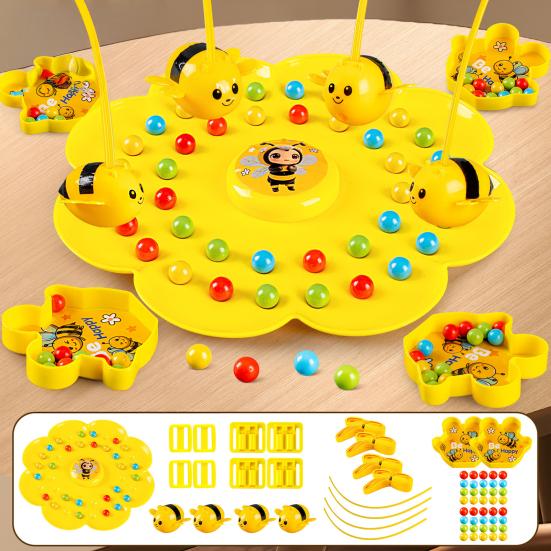 Magnetic Bee Bean Picking Game with Headband Color Cognition Kids Parents