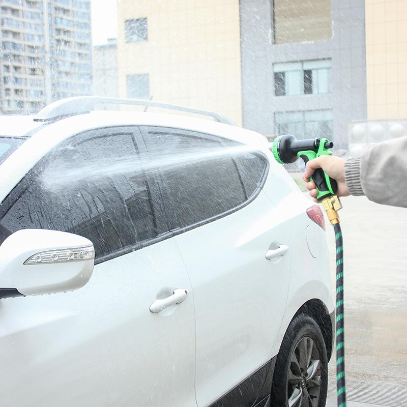 Волшебный растягивающийся садовый шланг с насадкой-распылителем высокого давления для садоводства и мытья автомобилей