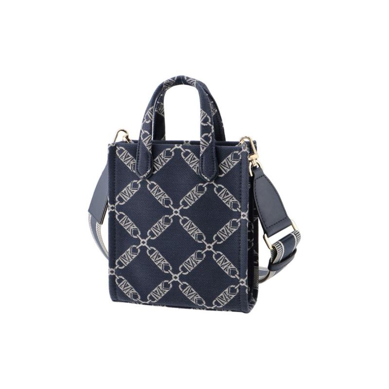 Michael Kors Сумка-тоут Gigi с рисунком для пресбиопии и искусственной кожей Сумка-тоут Сумка для покупок Сумка через плечо Клатч Мини Женская Темно-синий