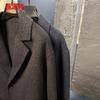 Hengyuanxiang Men's 100% Merino Wool Double-Faced Overcoat