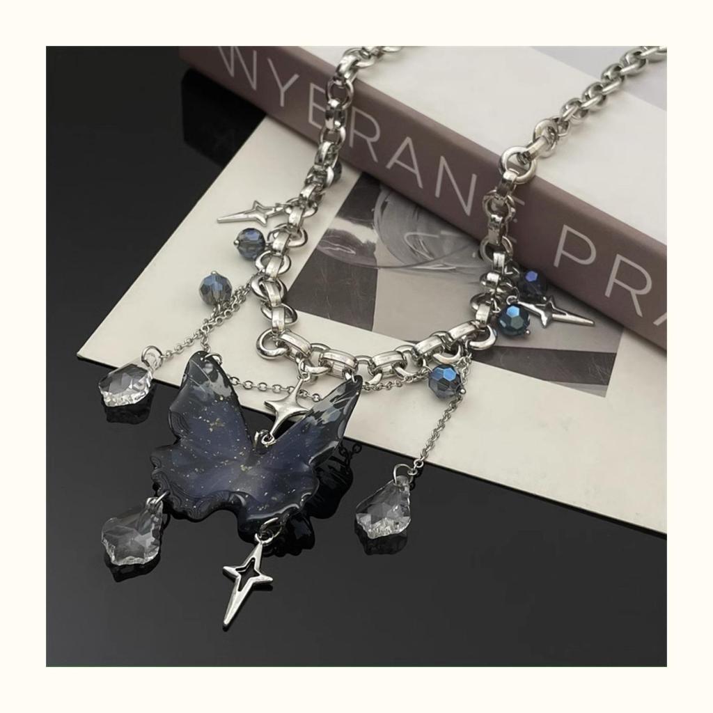 Ожерелье на ключицу «Фиолетовая бабочка» — Элегантный женский чокер с роскошным дизайном, издание 2025 года