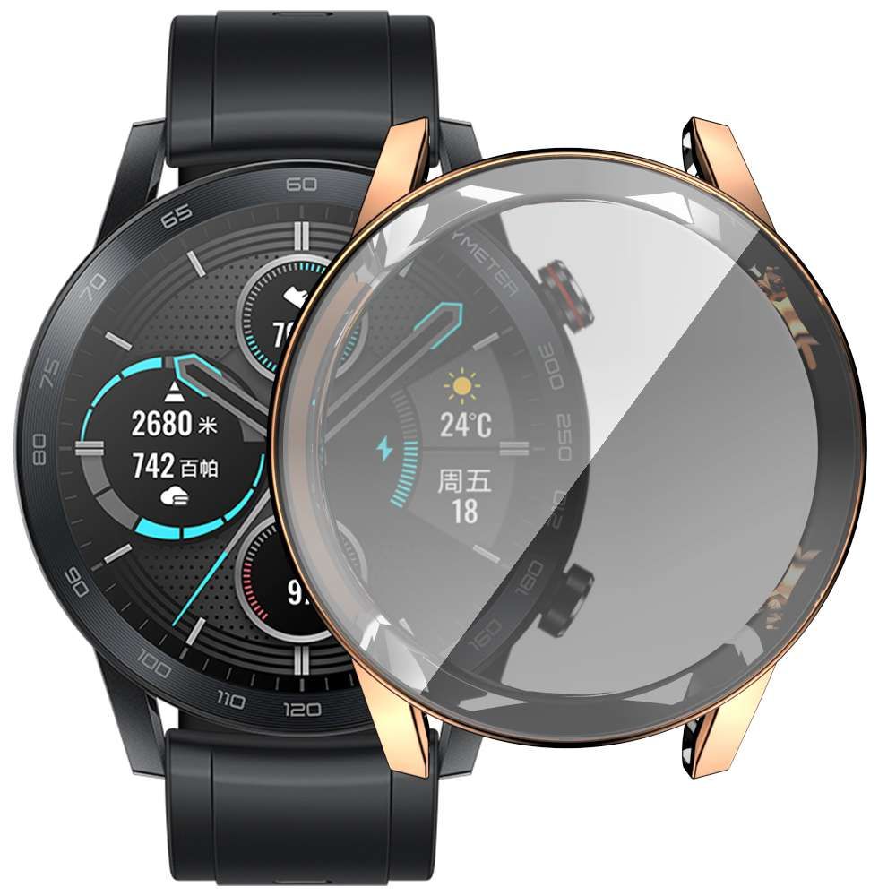 Luxury Soft Protective Shell TPU Watch Case Plating 360 Full Cover Screen Protector