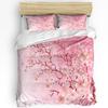 Pale Pink Bedding Set For Bedroom Bed Home Japanese Cherry Blossom Sakura Tree With Roman Duvet Cover Quilt Cover And Pillowcase