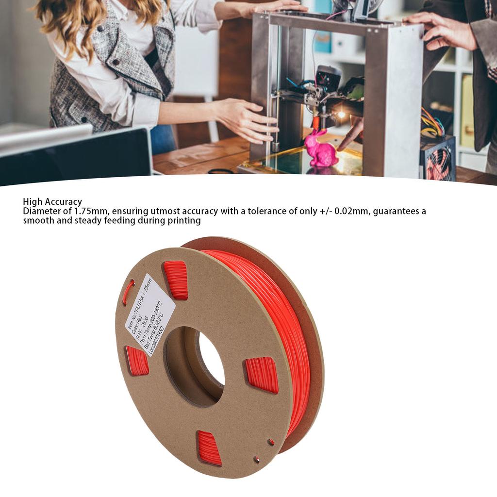 95A TPU Нить для 3D-принтера 0.02 мм Точность 250 г 1.75 мм TPU Гибкая Высокая Эластичность Нить для Принтера Замена