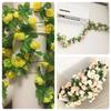 6 Color Artificial Flower Vine 2 3M Length 9 Silk Flowers Wedding Home Decor for Arch Wall Chair Back TV Cabinet Foyer Decor