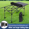 Outdoor Folding Table with Carrying Bag Aluminum Picnic Desk Adjustable Ultralight Dinner Desk for Picnic Camping Trip Beach BBQ