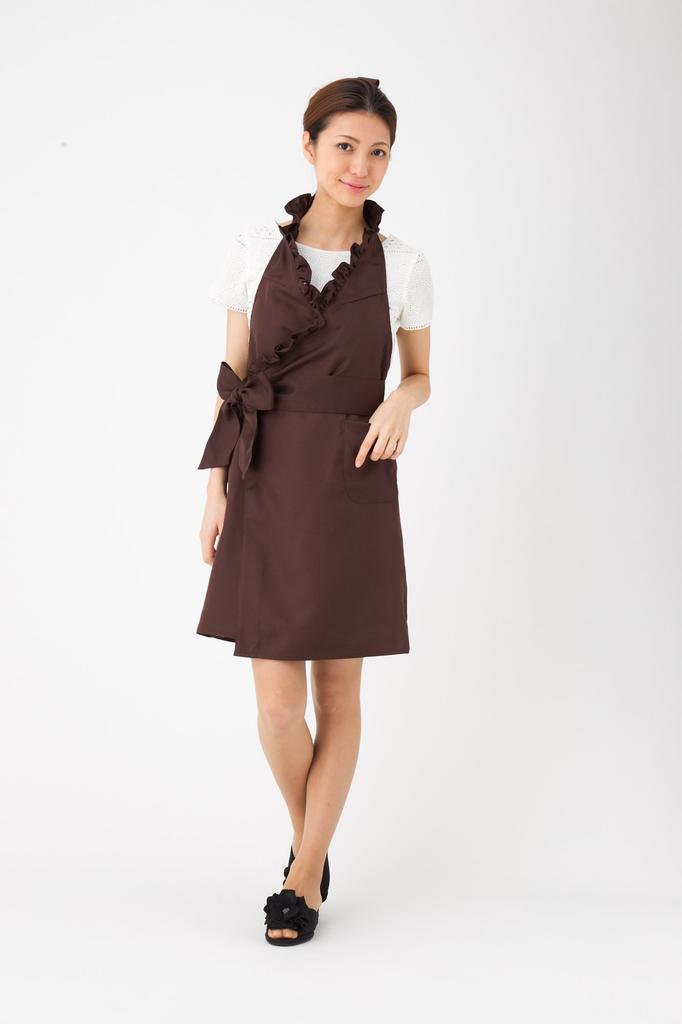 Cute and Stylish Frill Chocolate TO147 Women's Apron,