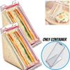 Transparent Plastic Triangle Sandwich Container Modern Minimalist Design Perfect For Adults