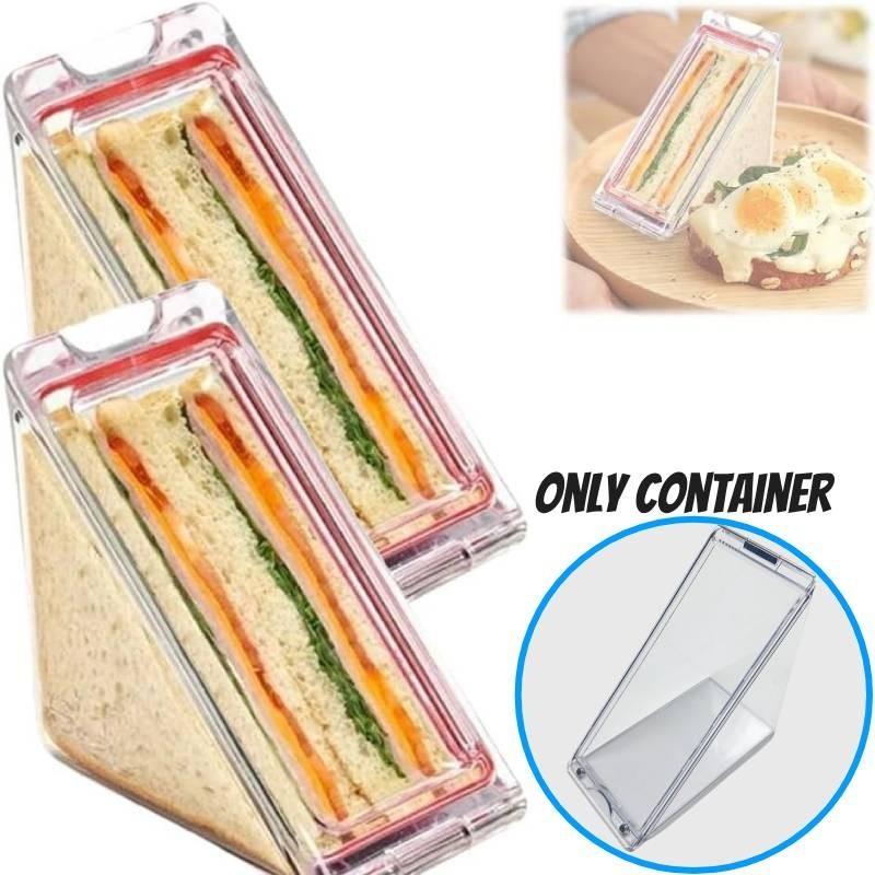 Transparent Plastic Triangle Sandwich Container Modern Minimalist Design Perfect For Adults