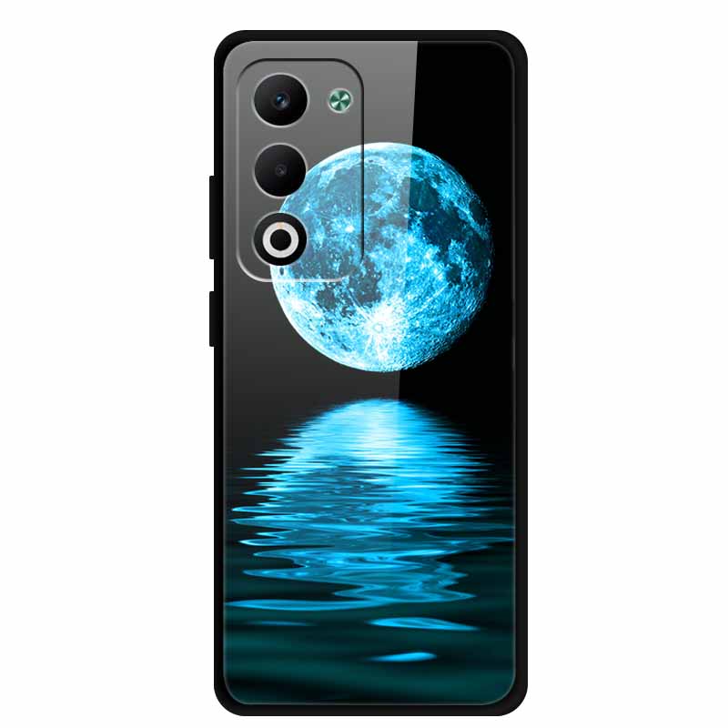 Glass Back Cover For Oppo A5 5G 2025 Phone Case 6.67" Hard Tempered Glass Case For Oppo A5i Pro 4G Case A5iPro Soft Bumper Shell