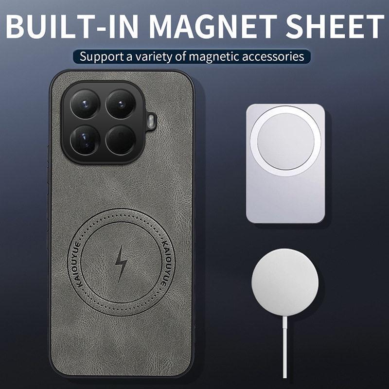 Чехол Xiaomi 15T/Mi 14T Pro из кожи и силикона с магнитной застежкой – Унисекс, Полное покрытие, Защита от падений