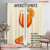 2 шт. 2D плоская печать Штора Коктейль Апероль Шприц_а 100% полиэстер Без электричества Использование для вечеринки по случаю дня рождения для праздничного декора