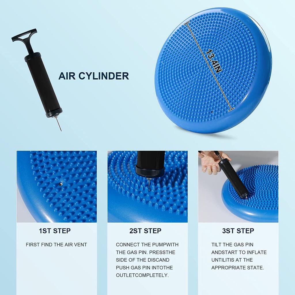 Надутая воздушная стабилизирующая подушка - покачивающееся сиденье для улучшения осанки и внимания, балансировочный диск