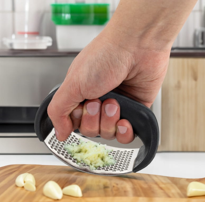 Stainless Steel Multifunctional Garlic Press with Opener