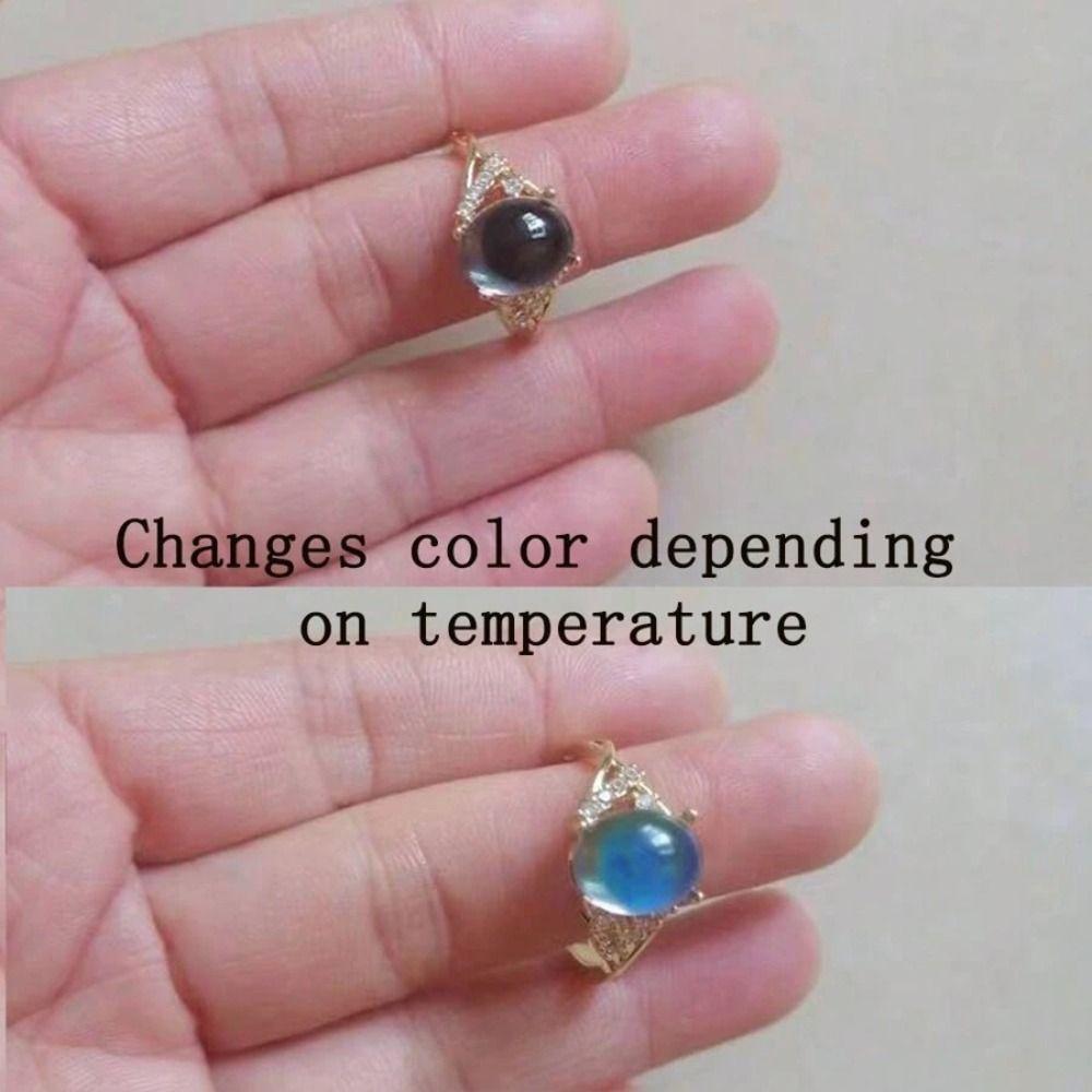 Temperature Control Color Changing Color Ring Moon Stone Color Changing Mood Ring Couples