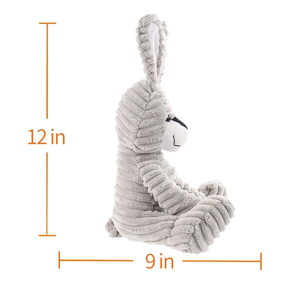 Apricot Lamb Grey Corduroy Bunny Plush Toy for Soft and Fluffy Grey Corduroy Bunny for Girls and 23cm Kids, Cute, Boys,