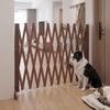 Wooden Pet Mesh Isolation Net Folding Dog Safety Enclosure Retractable Pet Gate  Porch