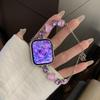 Цветной ремешок из нержавеющей стали для Apple Watch Ultra 2 49 мм 9 8 7 42 мм 44 45 мм Женский кристальный ремешок для IWatch 6 5 4 Se 38 40 41 мм