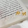 Exquisite Bow Stud Earrings for Women Simple  Compact Temperament and Light Luxury New Earrings