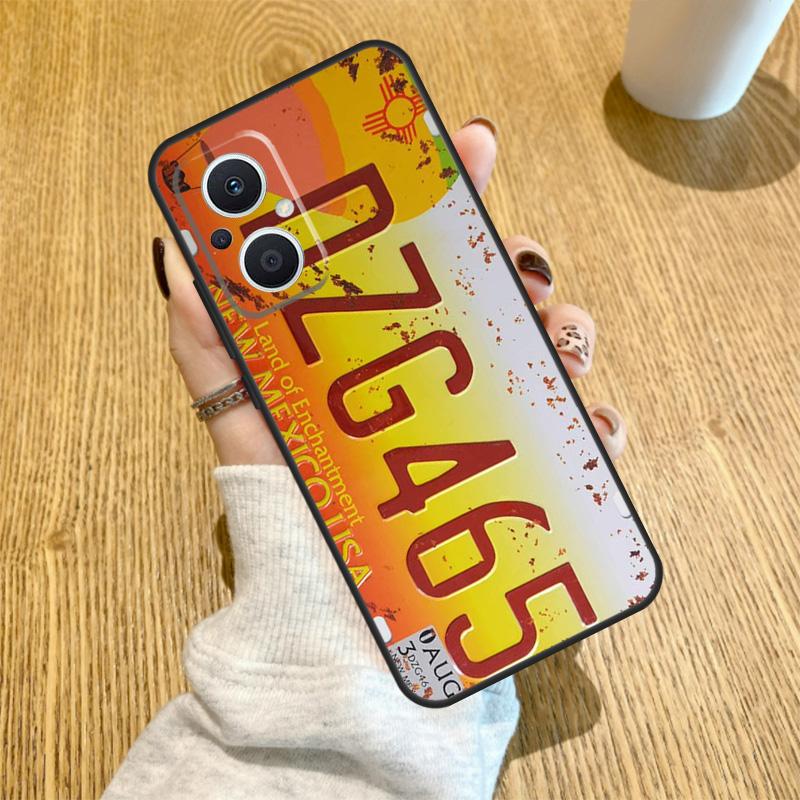 Retro Funny License Plate Funda For OPPO Reno 13 F 14F 12F 11F 8T 7 8 Lite 10 11 12 14 OPPO Find X5 X6 X8 X9 Pro Case