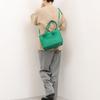 Soft leather tote bag 3-layer 2-way