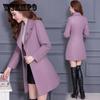 Woolen Coat Women Slim Long Wool Coats Women's Winter Outerwear Womans Coats Korean Fashion Clothing