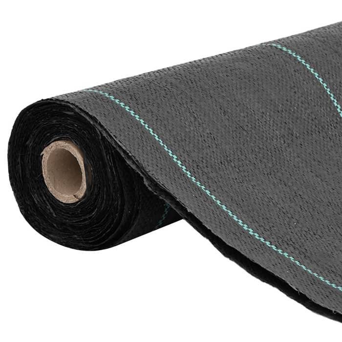 VidaXL Black Weed Control Membrane 1.5x200 M PP, Weed Barrier Fabric, Weed Control Membrane 4005156