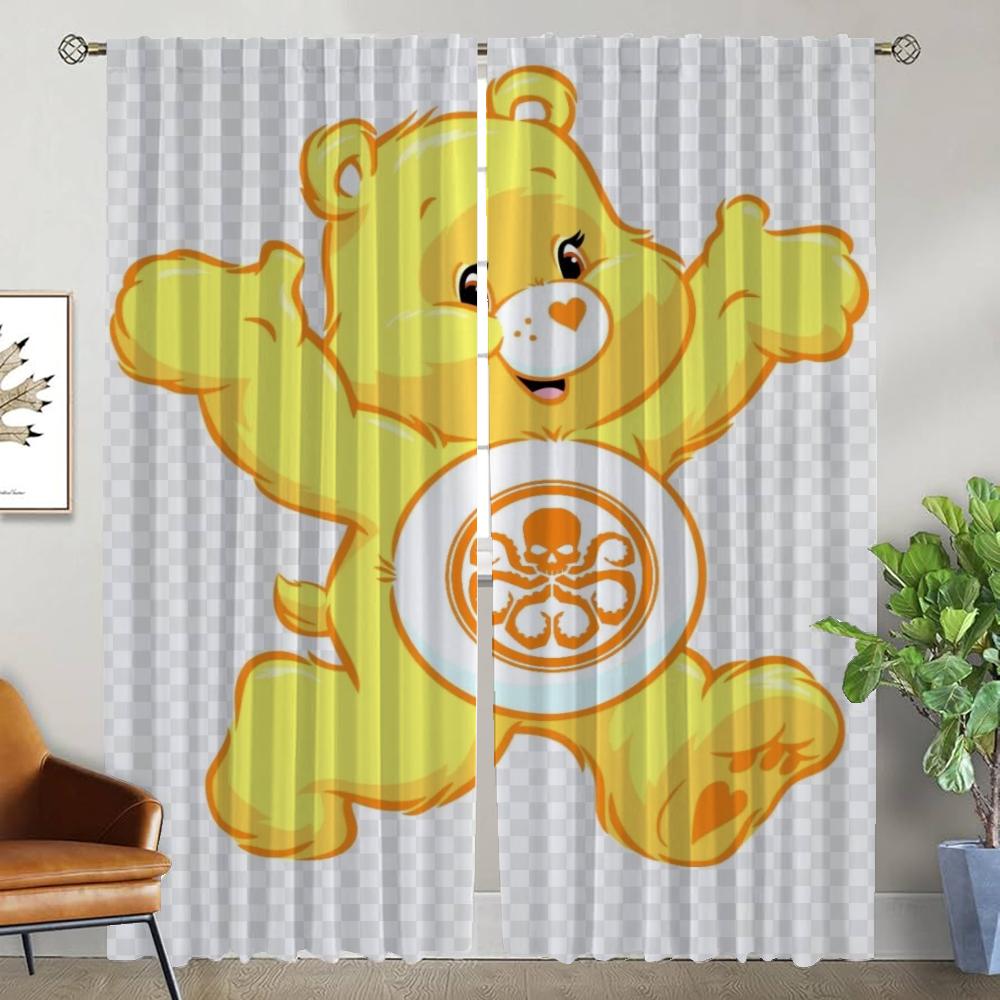 Современные шторы для гостиной, 2 шт., шторы Care BearS для детской спальни, занавески на окна, абажуры для украшения Хэллоуина, перегородка
