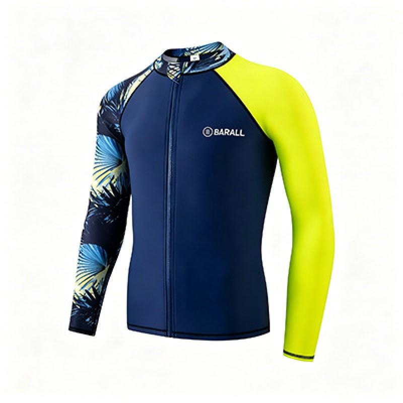 Mens Long Sleeve Pants Rash Guard Split Swimsuit Surfing Snorkeling Diving
