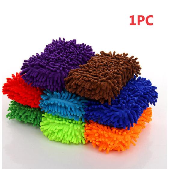 Car  Hand Wash Towel Microfiber Washing Gloves Coral Sponge Cleaning Tool