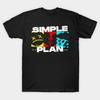 Мужская черная футболка с принтом Simple Plan 4 Печать на трансферной бумаге без вырезания Хлопковая футболка