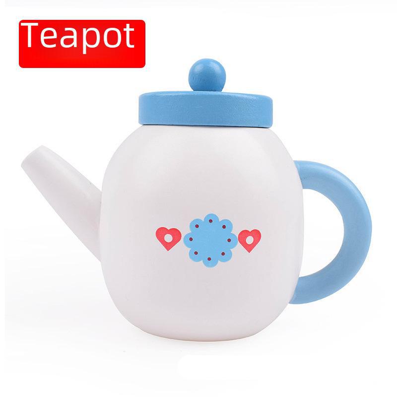 Игровой деревянный кухонный набор Yiwang включает в себя сковороду и кастрюлю для приготовления еды Qieqi Le.