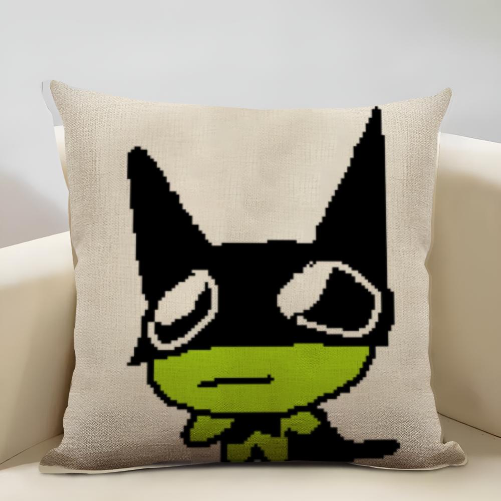 Little aliens flug Cushion Cover Household Decoration Linen Sofa Cushion Cover: Skin-Friendly & Breathable with Invisible Zipper