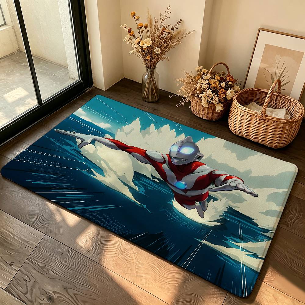 Cool-U-ultraman-S Childhood Memories Carpet Bathroom Anti-slip Door Mat Home Decoration Mat Entrance Door Mat Scratch-resistant