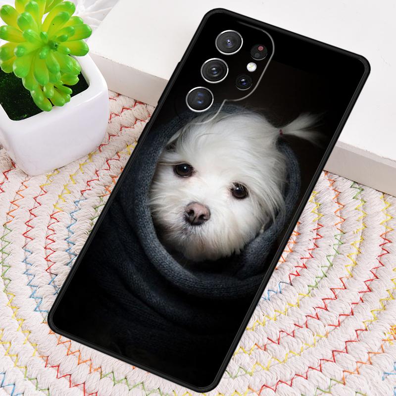 Maltese Dog Puppy Silicone Phone Case For Samsung Galaxy note 10 pro S26 S25 S24 S23 S22 S21 Plus S25Ultra Capa Cover