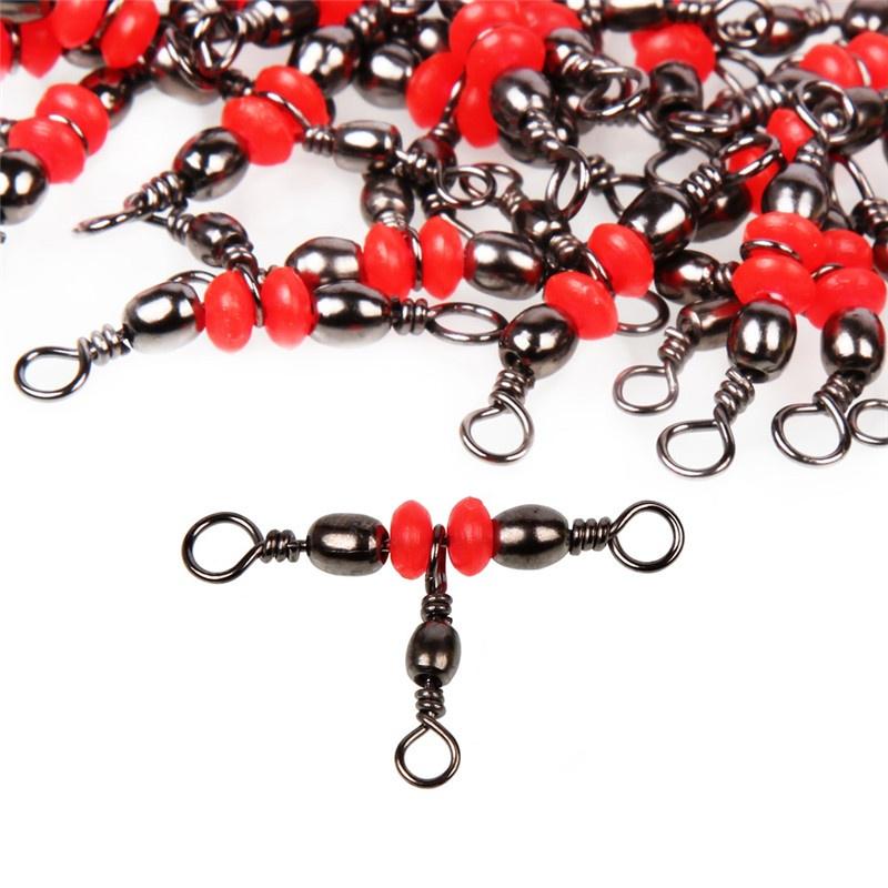 100Pcs String Hook Fishing Rolling Swivel O-Rings Japan Steel Fishing Connector Lure Tackle Tool
