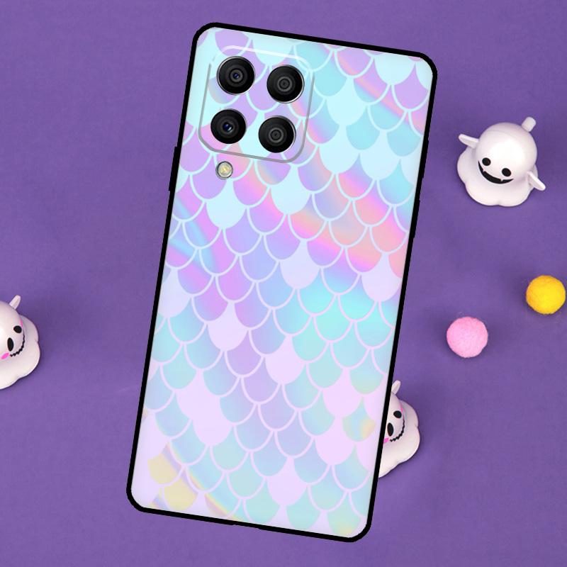 Чехол-акварель с имитацией блесток 'Чешуя русалки' для Samsung Galaxy M32 M52 M12 M13 M33 M23 M53 M15 M55 M31 M51 M14 M34 M54 M20