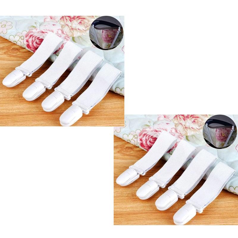 4-24Pcs Bed Sheet Elastic Gripper Clip Strap Fastener Mattress Cover Holder Grips