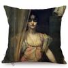 Woman In Love Vintage Oil Painting Art Pillow Case Beautiful Girl Reading Love Letter Sofa Decorative Cushion Cover Cojines